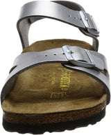 Birkenstock Rio Kids Argento Birko-Flor Sandalo Silver Estate