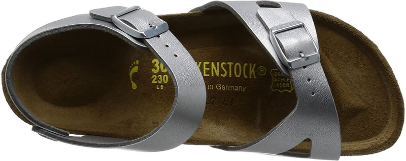 Birkenstock Rio Kids Argento Birko-Flor Sandalo Silver Estate