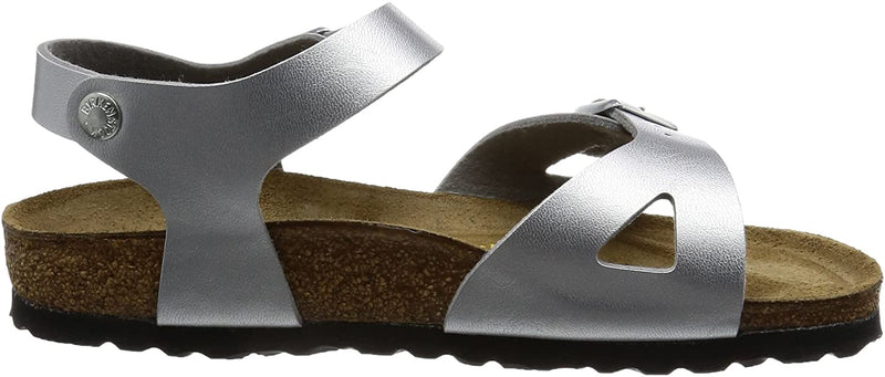 Birkenstock Rio Kids Argento Birko-Flor Sandalo Silver Estate