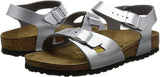 Birkenstock Rio Kids Argento Birko-Flor Sandalo Silver Estate