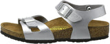 Birkenstock Rio Kids Argento Birko-Flor Sandalo Silver Estate