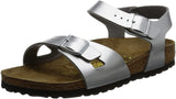 Birkenstock Rio Kids Argento Birko-Flor Sandalo Silver Estate